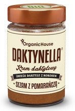 Krem kokosowo daktylowy z sezamem i pomarańczą daktynella bezglutenowy 190 g - Organichouse (BIO)