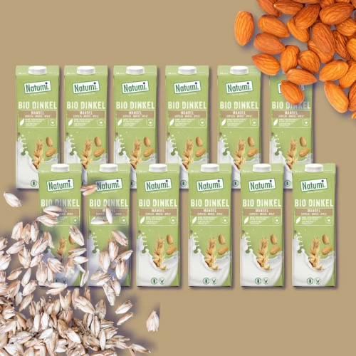 Napój orkiszowo migdałowy bez dodatku cukru 12 x 1 l - Natumi (EKO)