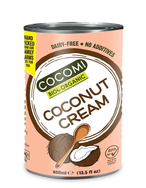 Zagęszczony Produkt Kokosowy Bez Gumy Guar Bez Dodatku Cukrów Bio 400 Ml (Puszka)  -  COCOMI