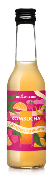 Kombucha koktajlowa raspberry sunrise 270 ml - Delikatna (EKO)