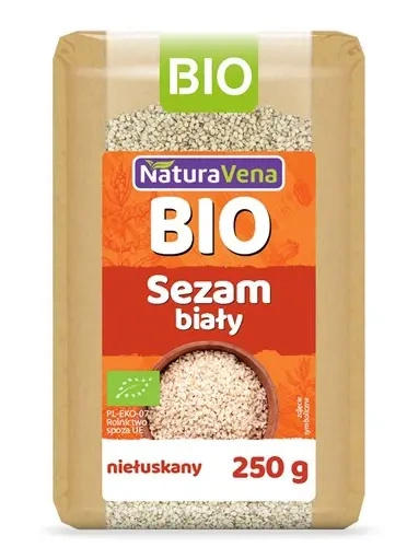 Sezam biały niełuskany 250 g - Naturavena (EKO)