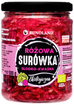 Surówka z kapusty różowa słodko kwaśna 500 g (340 g) - Runoland (BIO)