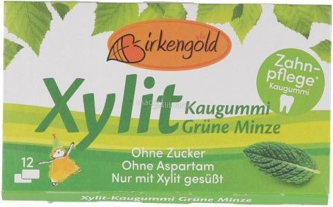 Ksylitolowa Guma Do Żucia o Smaku Mięty 12 szt - Birkengold