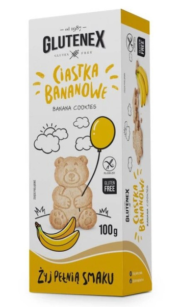 Ciastka bananowe bezglutenowe 100 g - Glutenex