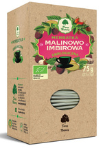 Herbata malinowo imbirowa 25 szt. 75 g - Dary Natury (EKO)