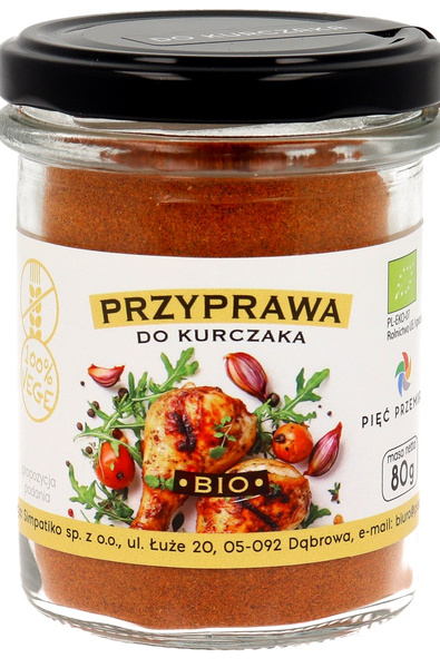 Przyprawa do kurczaka bezglutenowa 80 g - Pięć Przemian (EKO)