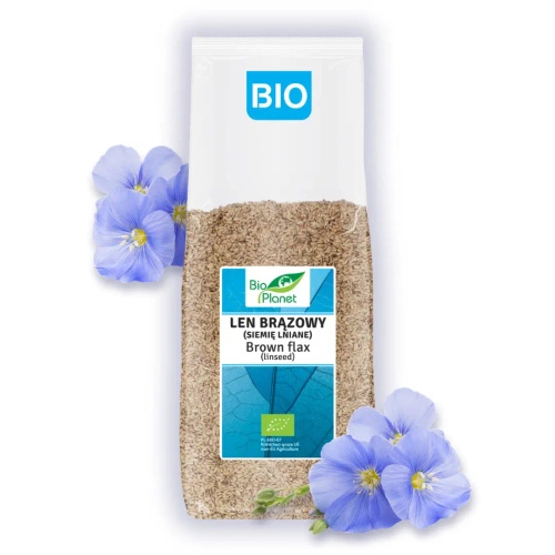 Len brązowy siemię lniane 1 kg - Bio Planet (EKO)