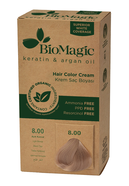 Farba do włosów jasny blond (8.00) 250 g - Biomagic