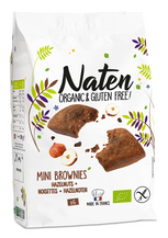 Ciastka brownies z czekoladą i orzechami laskowymi bezglutenowe 170 g - Naten (BIO)