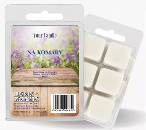 WOSK ZAPACHOWY SOJOWY NA KOMARY (6 x 10 g) 60 g - YOUR CANDLE