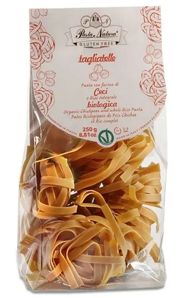 Makaron tagliatelle z ciecierzycy i brązowego ryżu bezglutenowy 250 g - Pasta Natura (EKO)