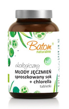 Sok z młodego jęczmienia sproszkowany + chlorella 240 tabletek - Batom (BIO)