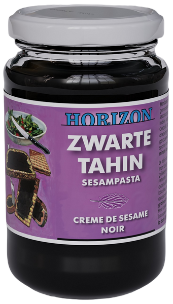 TAHINI CZARNE (PASTA SEZAMOWA Z CZARNEGO SEZAMU) BEZGLUTENOWE BIO 350 g - HORIZON