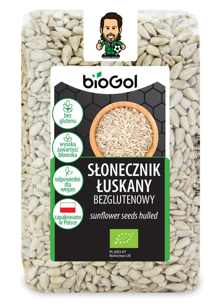 Słonecznik łuskany bezglutenowy 350 g - Biogol (EKO)