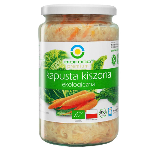 Kapusta kiszona z marchewką bezglutenowa 700 g (500 g) - Bio Food (EKO)