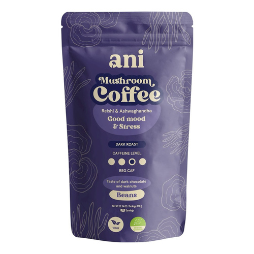Kawa ziarnista arabica z reishi i ashwagandhą 350 g - Ani (EKO)