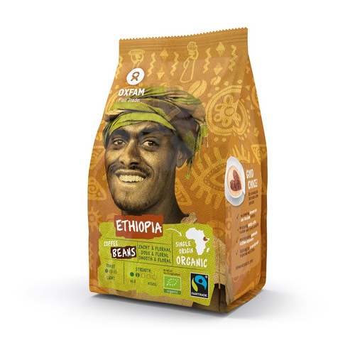 KAWA ZIARNISTA ARABICA 100 % YIRGACHEFFE ETIOPIA FAIR TRADE BIO 250 g - OXFAM