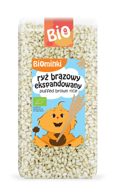 Ryż brązowy ekspandowany 75 g - Biominki (EKO)