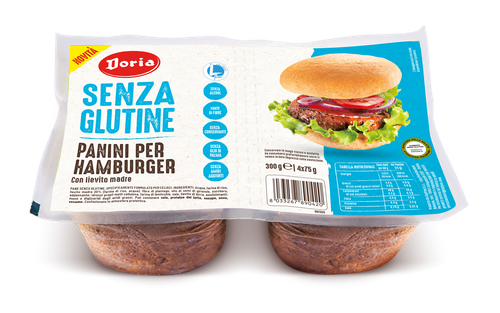 Bułki do hamburgerów bezglutenowe 4 szt. 300 g - Doria