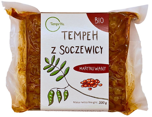Tempeh z soczewicy marynowany 200 g - Tempehu (EKO)