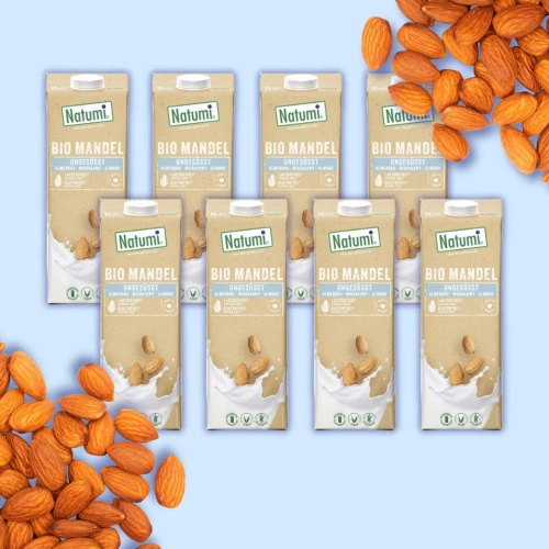 Napój migdałowy bez cukru bezglutenowy 8 x 1 l - Natumi (EKO)
