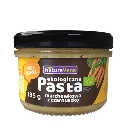 Pasta Marchewkowa z Czarnuszką 185g - NaturaVena