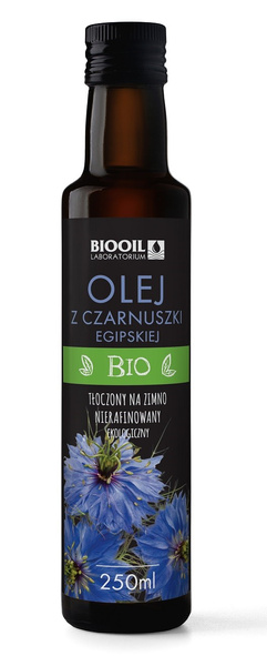Olej z czarnuszki egipskiej tłoczony na zimno 250 ml - Biooil (EKO)