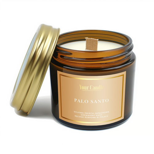 Świeca sojowa z drewnianym knotem palo santo 120 ml - Your Candle