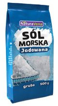 Sól morska gruba jodowana 500 g - Naturavena