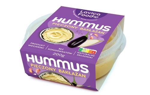 Hummus Pieczony Bakłażan 200 G - Lavica Food