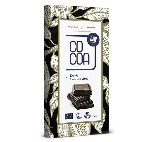 Czekolada Ciemna 80 % Bio 50 G  -  COCOA