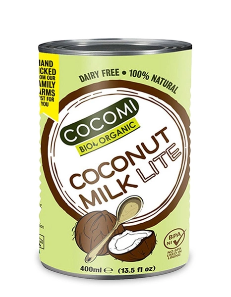 Coconut Milk   Napój Kokosowy Light (9 % Tłuszczu) Bio 400 Ml (Puszka)  -  COCOMI