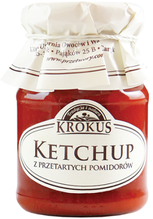 Ketchup z przetartych pomidorów bezglutenowy 180 g - Krokus