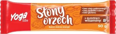 Baton Owocowy Słony Orzech 50g - Yoga Life