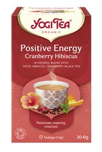 HERBATKA POZYTYWNA ENERGIA ŻURAWINA - HIBISKUS (POSITIVE ENERGY CRANBERRY HIBISCUS) BIO (17 x 1,8 g) 30,6 g - YOGI TEA