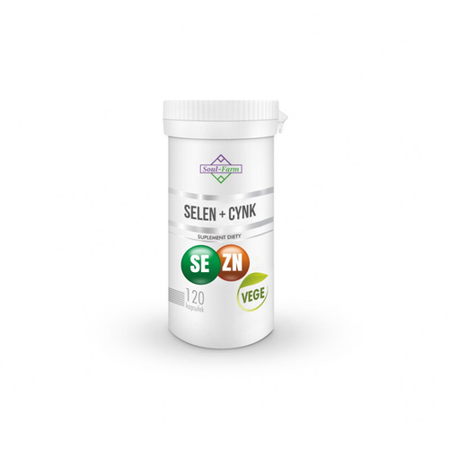 Selen + Cynk 120 Kapsułek (15 Mg + 300 Mcg)  -  SOUL FARM