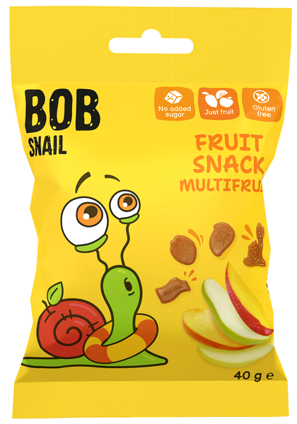 Żelki wieloowocowe bez żelatyny bezglutenowe 40 g - Bob Snail