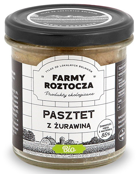 Pasztet drobiowo wieprzowy z żurawiną 180 g - Farmy Roztocza (EKO)