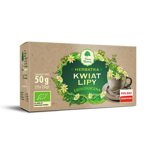 Herbatka z kwiatu lipy 25 szt. 50 g - Dary Natury (EKO)