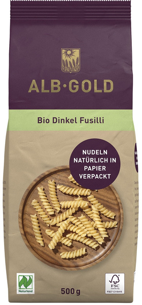 Makaron świderki orkiszowy 500 g - Alb-Gold (BIO)