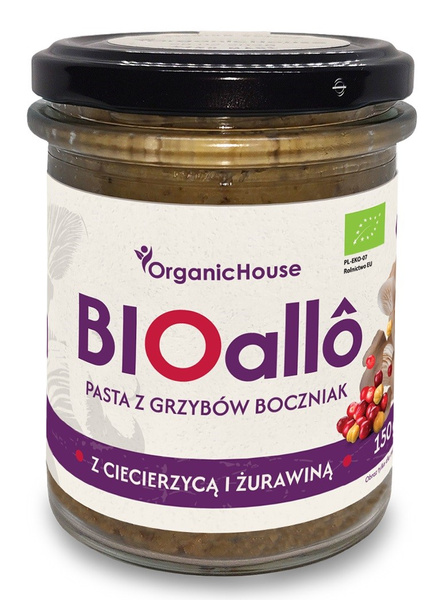 Bioallo - Pasta Z Grzybów Boczniak Z Ciecierzycą I Żurawiną Bio 180 G - Organichouse