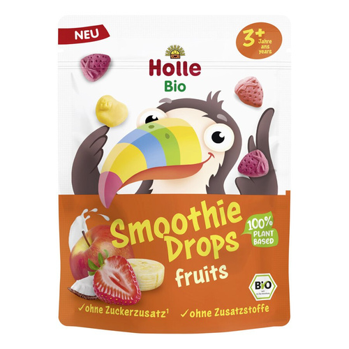 Chrupki owocowe liofilizowane do smoothie bez dodatku cukru od 3 roku 15 g - Holle (EKO)