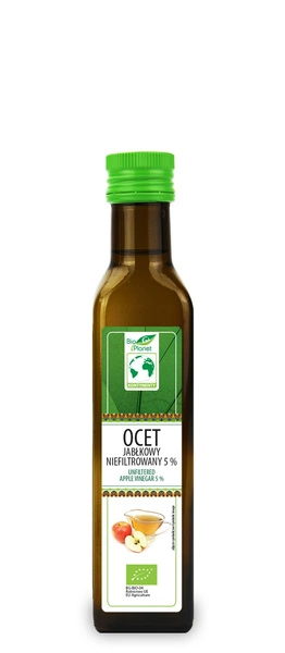 Ocet Jabłkowy 5 % Niefiltrowany Bio 250 Ml  -  BIO PLANET