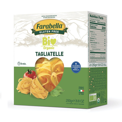 Makaron tagliatelle (kukurydziano - ryżowy) bezglutenowy 250 g - farabella (EKO)