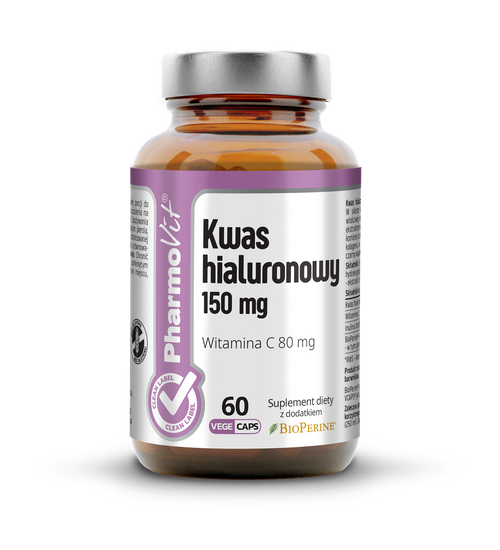 Kwas hialuronowy (150 mg) bezglutenowy 60 szt. - Pharmovit