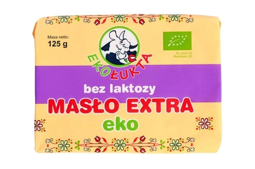 Ekologiczne Masło Extra Bez Laktozy 125g - EkoŁukta
