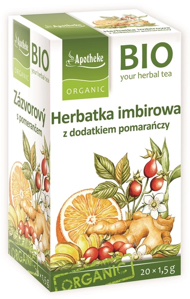 Herbatka Imbir   Pomarańcza Bio (20 X 1,5 G) 30 G  -  APOTHEKE