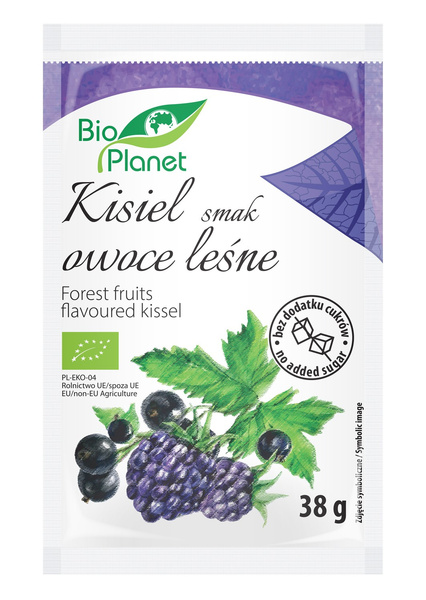 Kisiel o smaku owoców leśnych z owocami jagodowymi 38 g - Bio Planet (EKO)