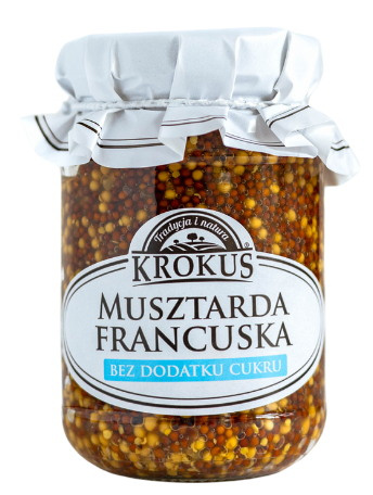 Musztarda francuska bez dodatku cukru 185 g - Krokus