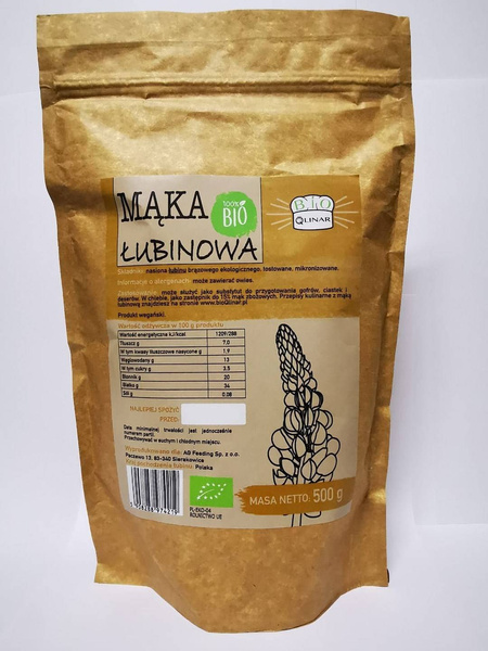 Mąka Łubinowa Bio 500 G  -  BIO QLINAR